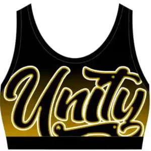 Black and Gold Sports Bra