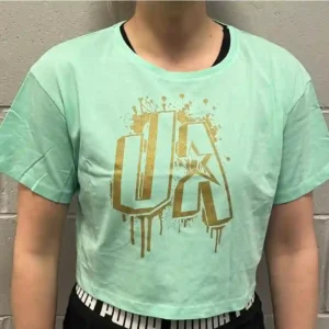 Paint Splatter T shirt Cropped