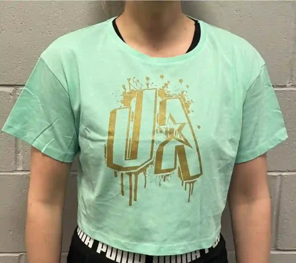 Paint Splatter T shirt Cropped